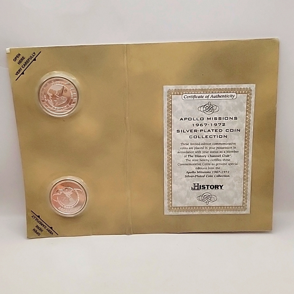 Apollo Missions 1967-1972 Silver - Plated Coin Collection